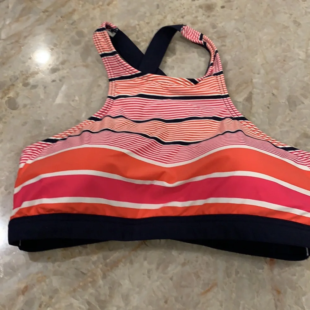 NWT Michael Michael Kors Striped‎ High-Neck Halter